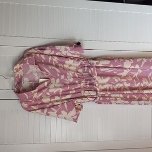 Keluummi Women's Boho Maxi Dress Empire Waist W/ Pockets